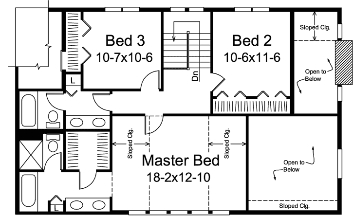 Upper/Second Floor Plan:77-611