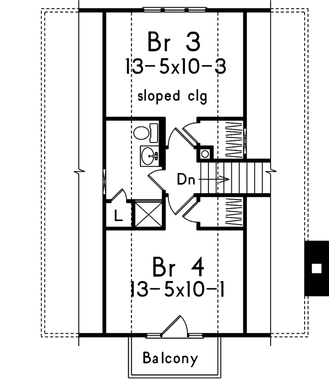 Upper/Second Floor Plan:77-645