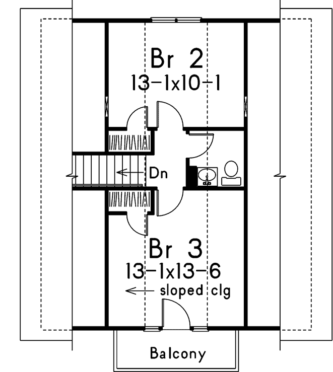 Upper/Second Floor Plan:77-660