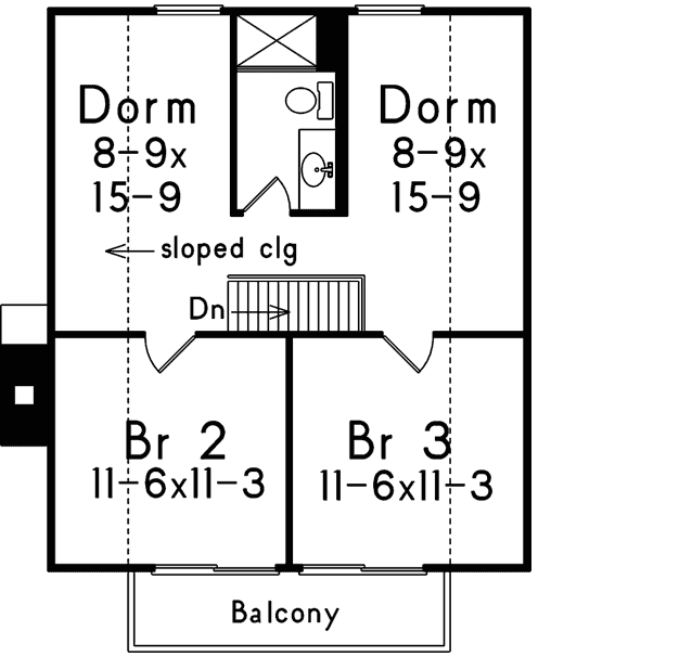 Upper/Second Floor Plan:77-662