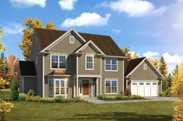 Traditional house plans 77-712 - front exterior, 2,609 sq ft, 4 bed, 2 bath house plans | Monster House Plans
