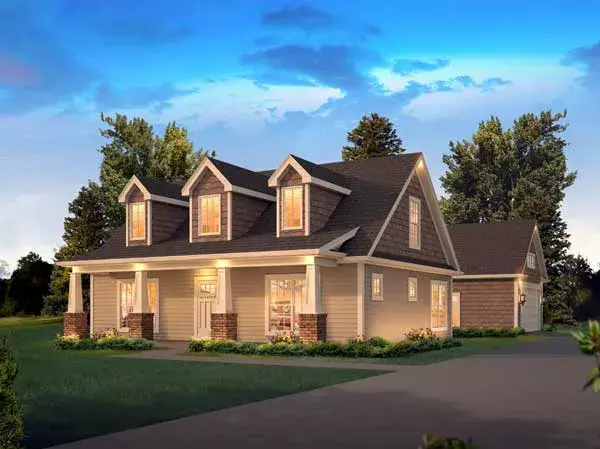 Craftsman house plans 77-720 - front exterior, 1,988 sq ft, 3 bed, 2 bath house plans | Monster House Plans