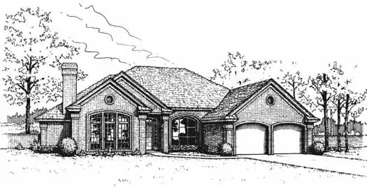 Traditional house plans 8-1016 - front exterior, 2,030 sq ft, 4 bed, 2 bath house plans | Monster House Plans