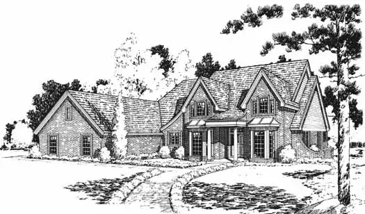 Country house plans 8-1034 - front exterior, 2,831 sq ft, 4 bed, 3 bath house plans | Monster House Plans