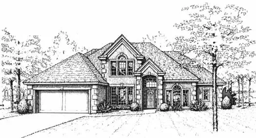 Traditional house plans 8-1038 - front exterior, 2,996 sq ft, 4 bed, 3 bath house plans | Monster House Plans