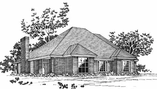 Traditional house plans 8-1057 - front exterior, 1,863 sq ft, 3 bed, 2 bath house plans | Monster House Plans
