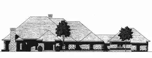Traditional house plans 8-1067 - front exterior, 4,040 sq ft, 4 bed, 2 bath house plans | Monster House Plans