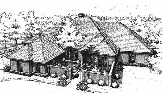 Traditional house plans 8-1070 - front exterior, 4,174 sq ft, 4 bed, 3 bath house plans | Monster House Plans