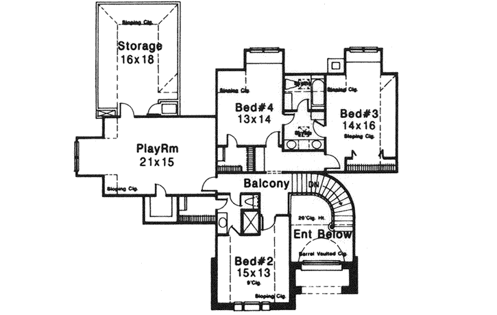 Upper/Second Floor Plan:8-1074