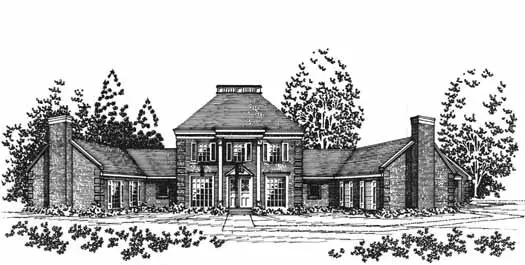 Georgian house plans 8-1081 - front exterior, 4,742 sq ft, 4 bed, 4 bath house plans | Monster House Plans