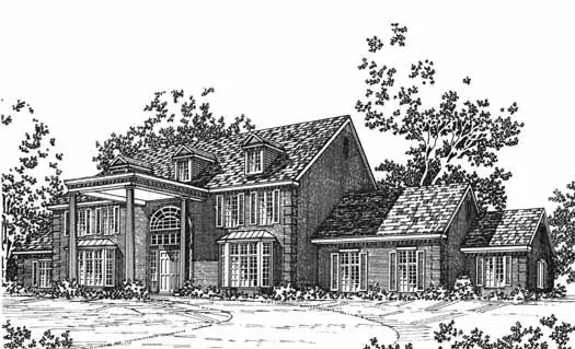 Southern house plans 8-1085 - front exterior, 5,827 sq ft, 6 bed, 5 bath house plans | Monster House Plans