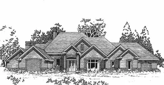 Traditional house plans 8-1086 - front exterior, 6,678 sq ft, 4 bed, 3 bath house plans | Monster House Plans