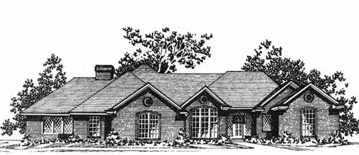 Traditional house plans 8-1087 - front exterior, 3,020 sq ft, 4 bed, 3 bath house plans | Monster House Plans
