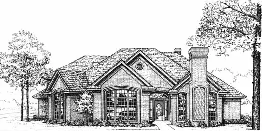Traditional house plans 8-1108 - front exterior, 3,486 sq ft, 4 bed, 3 bath house plans | Monster House Plans