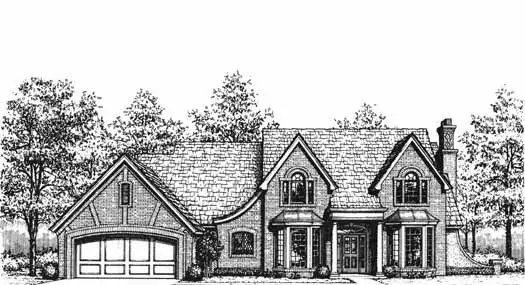 French Country house plans 8-1131 - front exterior, 2,399 sq ft, 4 bed, 2 bath house plans | Monster House Plans