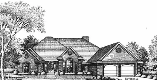 Traditional house plans 8-1139 - front exterior, 2,598 sq ft, 4 bed, 3 bath house plans | Monster House Plans
