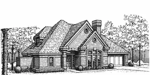 Traditional house plans 8-1171 - front exterior, 1,806 sq ft, 3 bed, 2 bath house plans | Monster House Plans