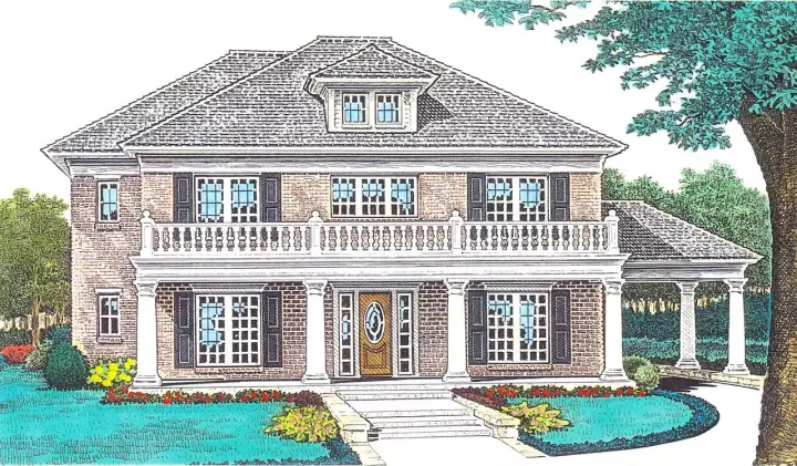 Southern house plans 8-1183 - front exterior, 3,322 sq ft, 4 bed, 4 bath house plans | Monster House Plans