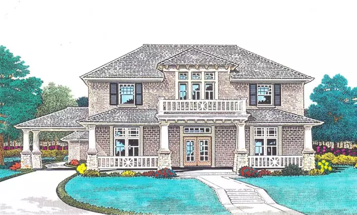 Country house plans 8-1184 - front exterior, 2,690 sq ft, 4 bed, 4 bath house plans | Monster House Plans