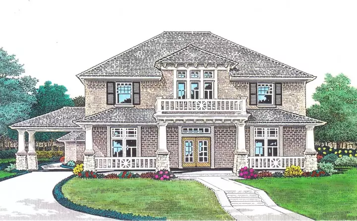 Southern house plans 8-1186 - front exterior, 3,270 sq ft, 5 bed, 4 bath house plans | Monster House Plans