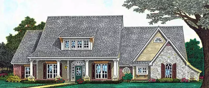 Country house plans 8-1216 - front exterior, 2,602 sq ft, 3 bed, 2 bath house plans | Monster House Plans