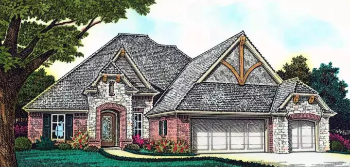 English Country house plans 8-1235 - front exterior, 2,315 sq ft, 4 bed, 4 bath house plans | Monster House Plans