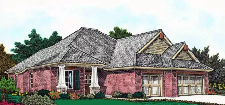 Traditional house plans 8-1247 - front exterior, 2,115 sq ft, 3 bed, 2 bath house plans | Monster House Plans