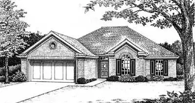 Traditional house plans 8-139 - front exterior, 1,615 sq ft, 3 bed, 2 bath house plans | Monster House Plans