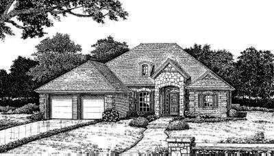 Traditional house plans 8-144 - front exterior, 1,640 sq ft, 4 bed, 2 bath house plans | Monster House Plans