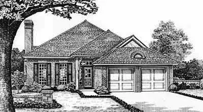 Traditional house plans 8-147 - front exterior, 1,648 sq ft, 3 bed, 2 bath house plans | Monster House Plans