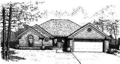 Traditional house plans 8-157 - front exterior, 1,706 sq ft, 4 bed, 2 bath house plans | Monster House Plans