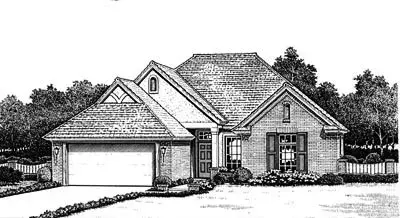 Traditional house plans 8-172 - front exterior, 1,834 sq ft, 3 bed, 2 bath house plans | Monster House Plans
