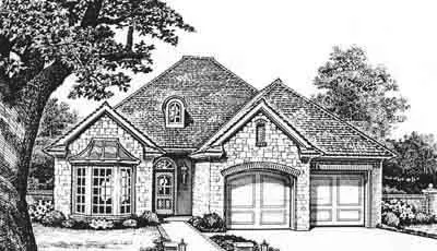 Traditional house plans 8-178 - front exterior, 1,855 sq ft, 3 bed, 2 bath house plans | Monster House Plans