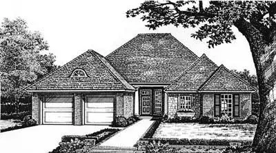 Traditional house plans 8-181 - front exterior, 1,863 sq ft, 4 bed, 2 bath house plans | Monster House Plans