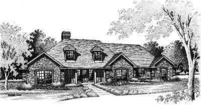 Traditional house plans 8-182 - front exterior, 1,876 sq ft, 3 bed, 2 bath house plans | Monster House Plans