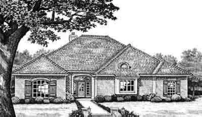 Traditional house plans 8-186 - front exterior, 1,897 sq ft, 3 bed, 2 bath house plans | Monster House Plans