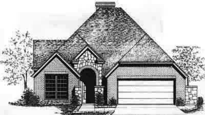 Traditional house plans 8-206 - front exterior, 1,970 sq ft, 2 bed, 2 bath house plans | Monster House Plans
