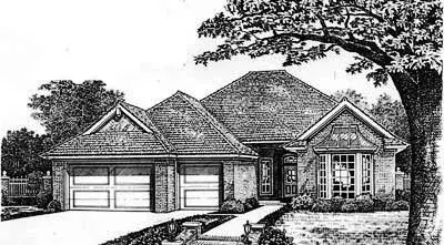 Traditional house plans 8-226 - front exterior, 2,065 sq ft, 4 bed, 3 bath house plans | Monster House Plans