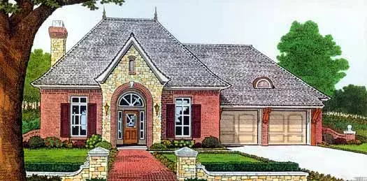 Traditional house plans 8-227 - front exterior, 2,069 sq ft, 3 bed, 2 bath house plans | Monster House Plans