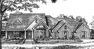 Country house plans 8-235 - front exterior, 2,086 sq ft, 3 bed, 2 bath house plans | Monster House Plans