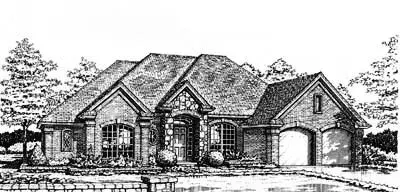 Traditional house plans 8-246 - front exterior, 2,128 sq ft, 3 bed, 2 bath house plans | Monster House Plans