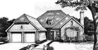 Traditional house plans 8-270 - front exterior, 2,202 sq ft, 2 bed, 2 bath house plans | Monster House Plans