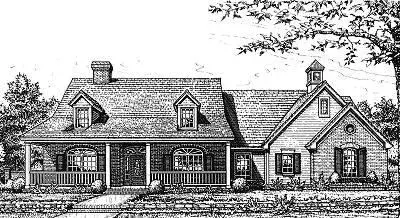 Country house plans 8-287 - front exterior, 2,256 sq ft, 3 bed, 2 bath house plans | Monster House Plans