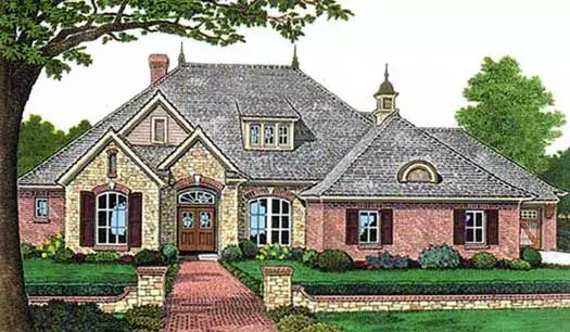 French Country house plans 8-289 - front exterior, 2,260 sq ft, 3 bed, 2 bath house plans | Monster House Plans