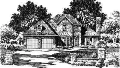 Traditional house plans 8-304 - front exterior, 2,314 sq ft, 4 bed, 3 bath house plans | Monster House Plans