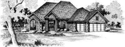 Traditional house plans 8-309 - front exterior, 2,340 sq ft, 3 bed, 2 bath house plans | Monster House Plans