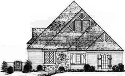 English Country house plans 8-312 - front exterior, 2,348 sq ft, 3 bed, 3 bath house plans | Monster House Plans