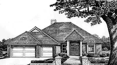 Traditional house plans 8-314 - front exterior, 2,350 sq ft, 3 bed, 2 bath house plans | Monster House Plans