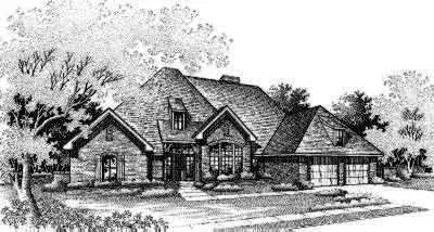 Traditional house plans 8-318 - front exterior, 2,356 sq ft, 3 bed, 2 bath house plans | Monster House Plans