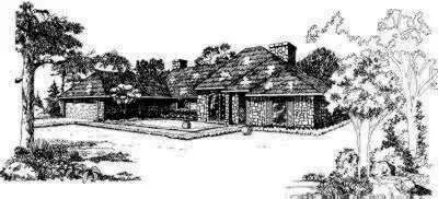Traditional house plans 8-319 - front exterior, 2,357 sq ft, 3 bed, 2 bath house plans | Monster House Plans